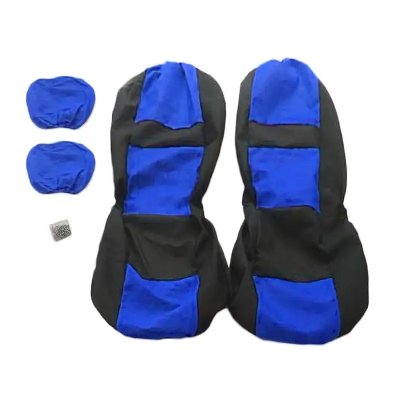 

4pcs/set Universal Four Seasons Car Seat Cover Front Car Seat Protector Red Blue Beige Gray Interior Accessories