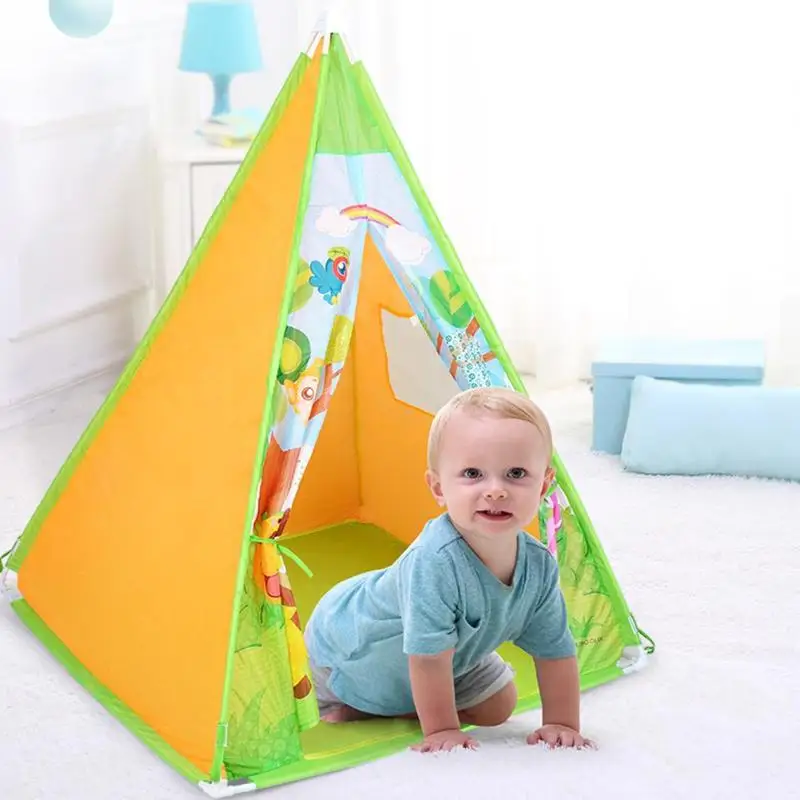 

2019 Summer Play Tent Portable Foldable Tipi Prince Folding Tent Children Boy Castle Cubby Play House Outdoor Toy for Kids Gift