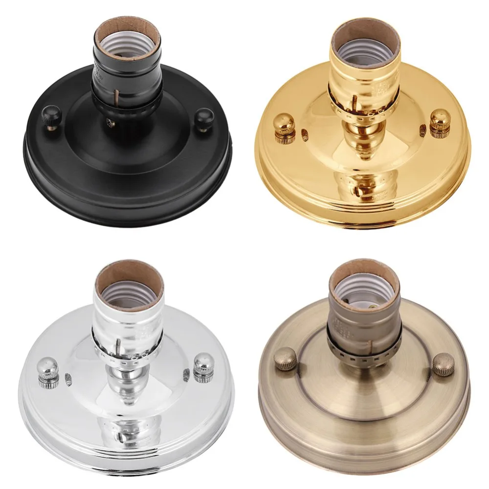 

E26/E27 220V/90-260V/110V Vintage Industrial Ceiling Wall Light Base Holder Pendant Bulb Lamp Screw Socket New High Quality