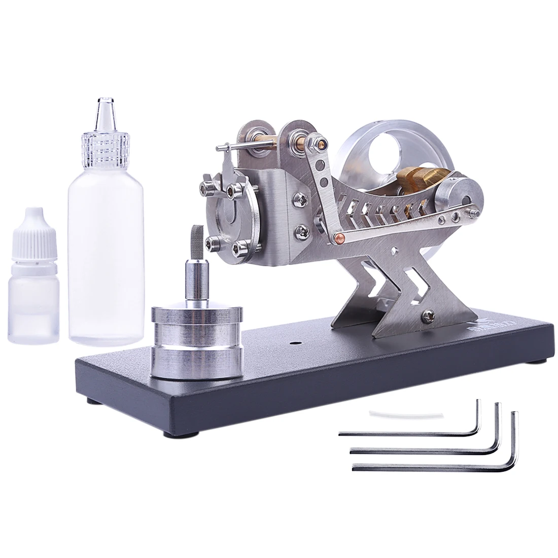 

Hot All-Metal Vacuum Stirling Engine Model DIY Hot Gas Turbine Stem Steam Model Set Educational Toy Gift For Kid Children Adult