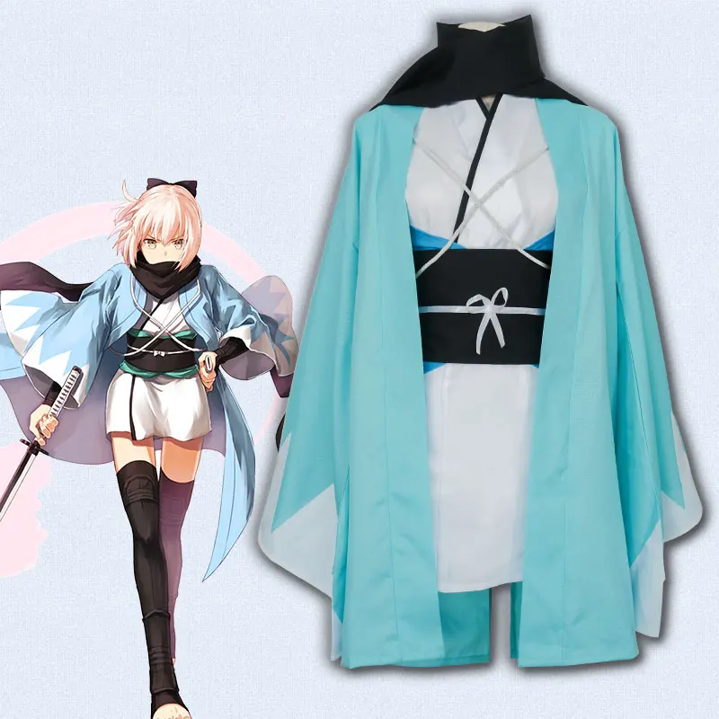 Млечный Путь Аниме Судьба Ночь Fate Zero Okita Souji Kaneyoshi Косплей FGO Костюм сабля костюм |