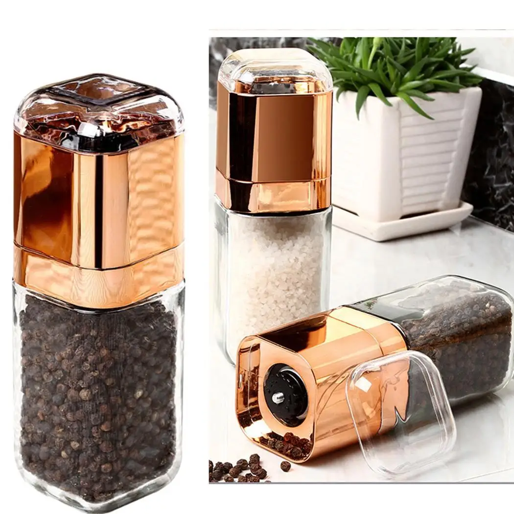 Seasoning Pepper Spices Grinder Mill Bottles Glass 180ML Kitchen Tools