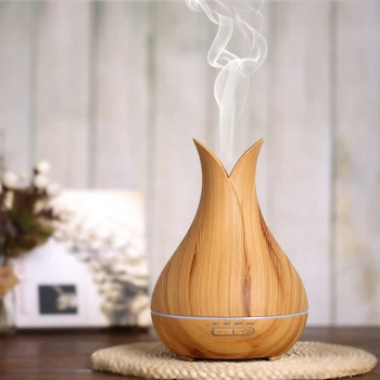 

400ML Aroma Diffuser Humidifier Remote Control Supported 4 Levels Timng Function 7 Colors Changing Mist Diffuser For Home