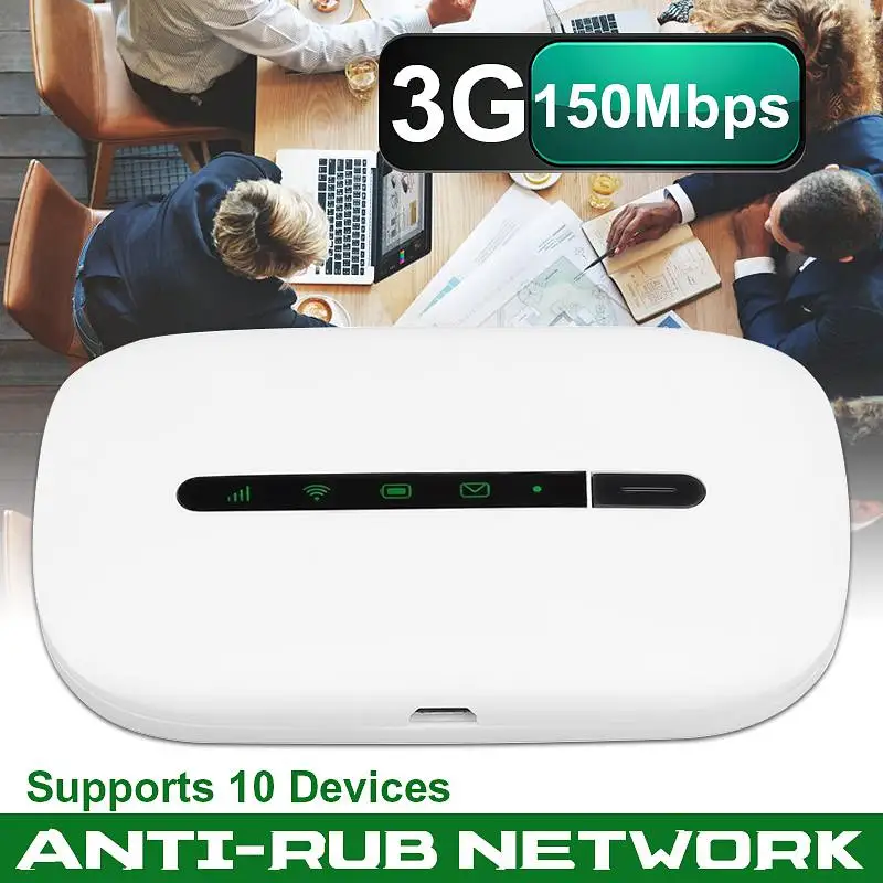 

3G/4G LTE Wireless Mobile WiFi Router 150Mbps Hotspot 21M Downlink Support 10 Devices Users