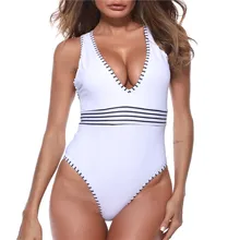 Бикини сексуальный цельный купальник Лоскутная одежда для плавания женский купальник боди Черный Белый Купальники костюм для женщин