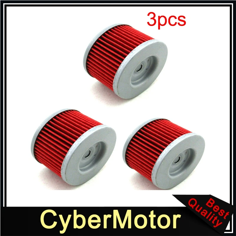 3x Oil Filter For Honda CBR250R CRF250L XR650L Kawasaki KLX140L KLX110L