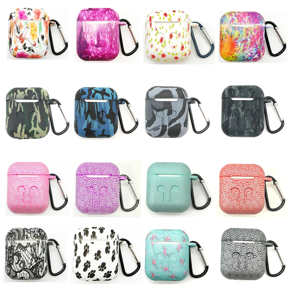 

Camouflage Earphone Case For Apple Airpods Silicone Protective Case Decoration Cover Pouch Air pods Collision Case Accessories