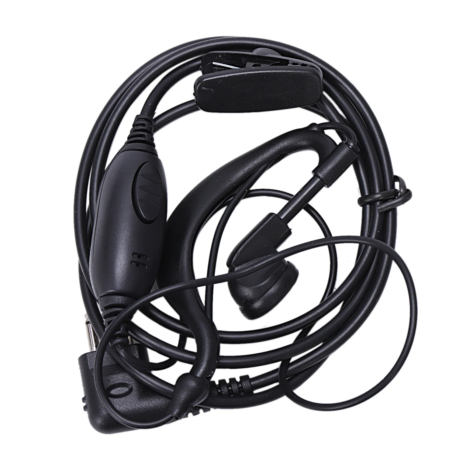 

Two-Way Radio Earpiece Headset with PTT Miniphone for Motorola 2-Pin Walkie Talkies CLS1110 CP200 CP185 GP88-Soft Comfort Fit
