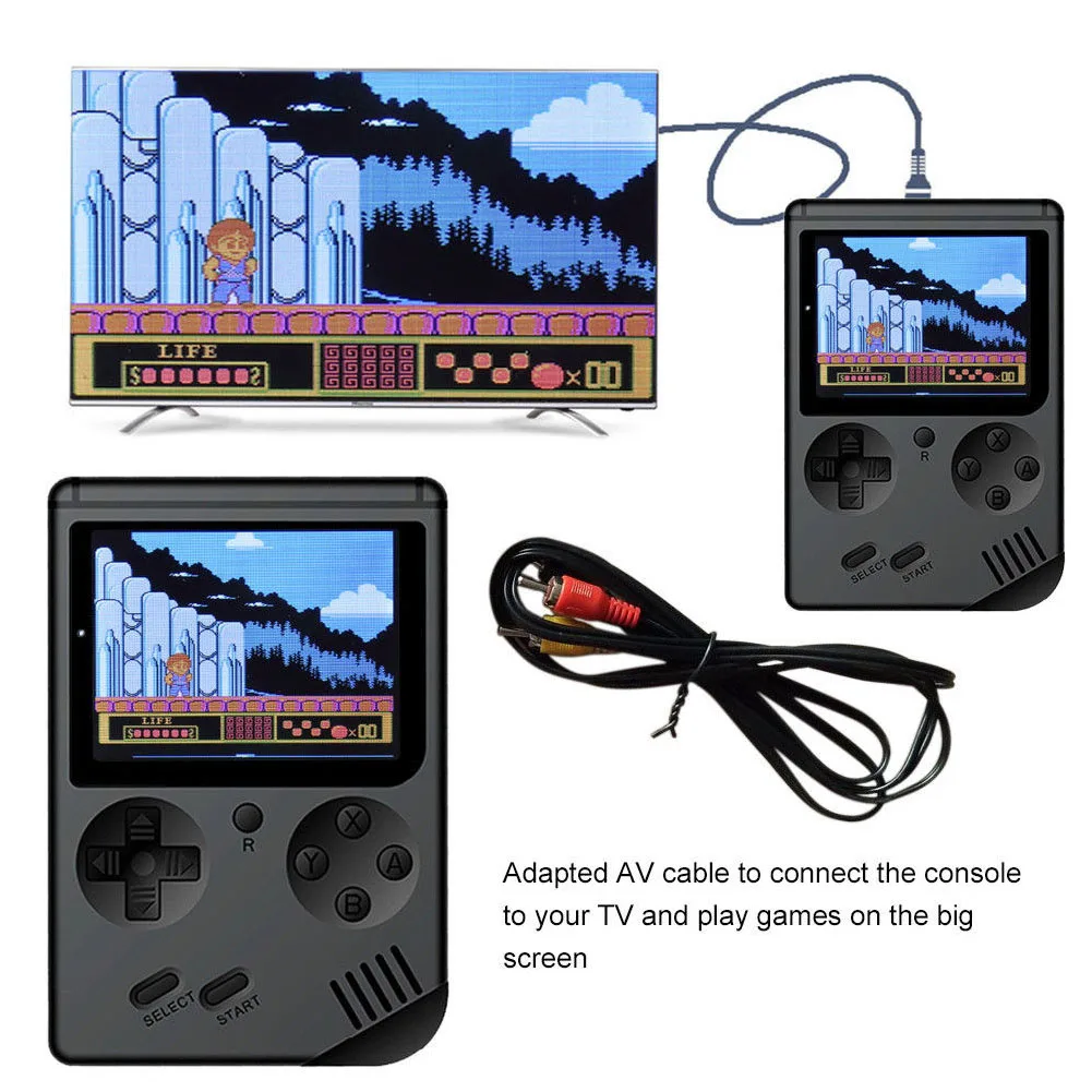 

Kids Gift Video Portable Built-in 300 Games Handheld Rechargeable Game Console Retro 3.0" Screen Mini Game Player Pocket
