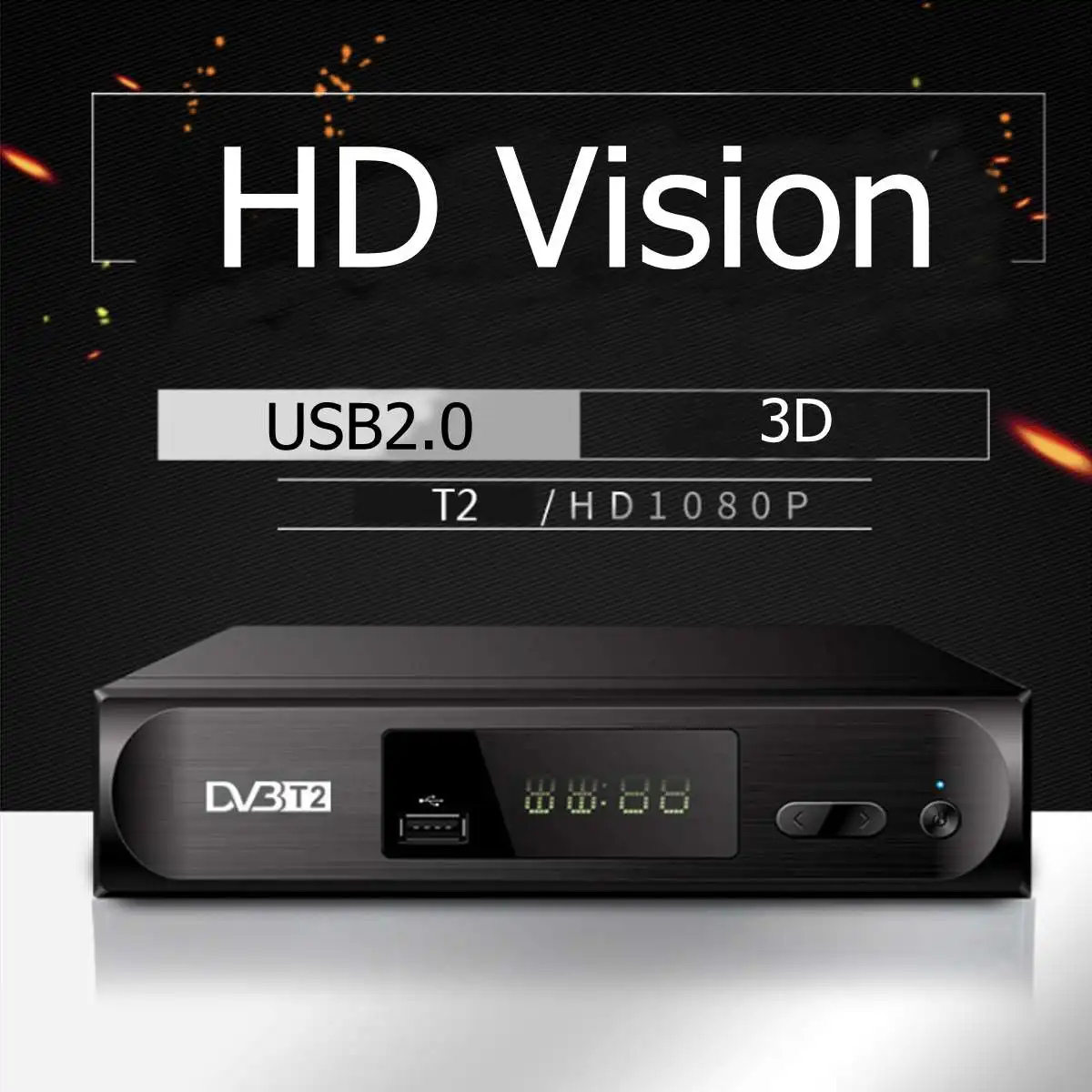 USB2.0 DVB T2 ТВ-тюнер DVB-T2 ресивер Full-HD 1080P цифровой смарт-ТВ-приставка поддержка MPEG H.264 I P tv встроенное руководство на русском языке
