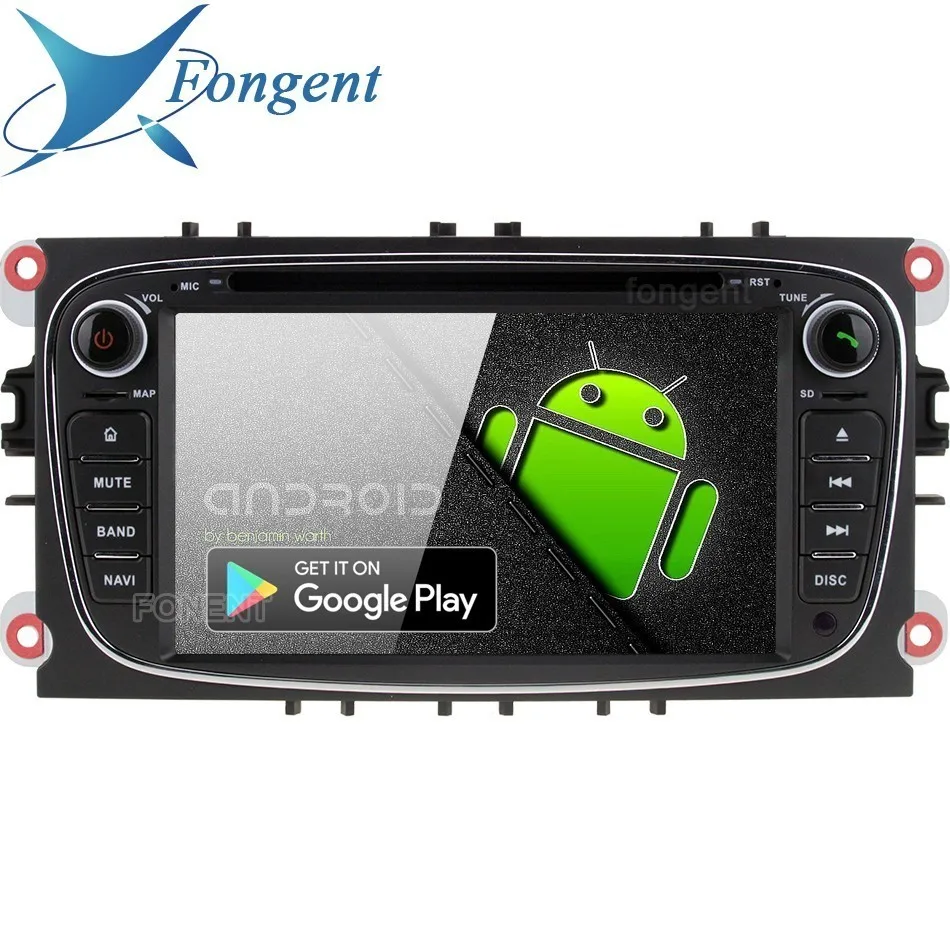 Android 9 0 для Ford Mondeo Focus C MAX Galaxy Tourneo Transit S max Kuga Car 2 Din DVD GPS Radio multimidia Player серебристо