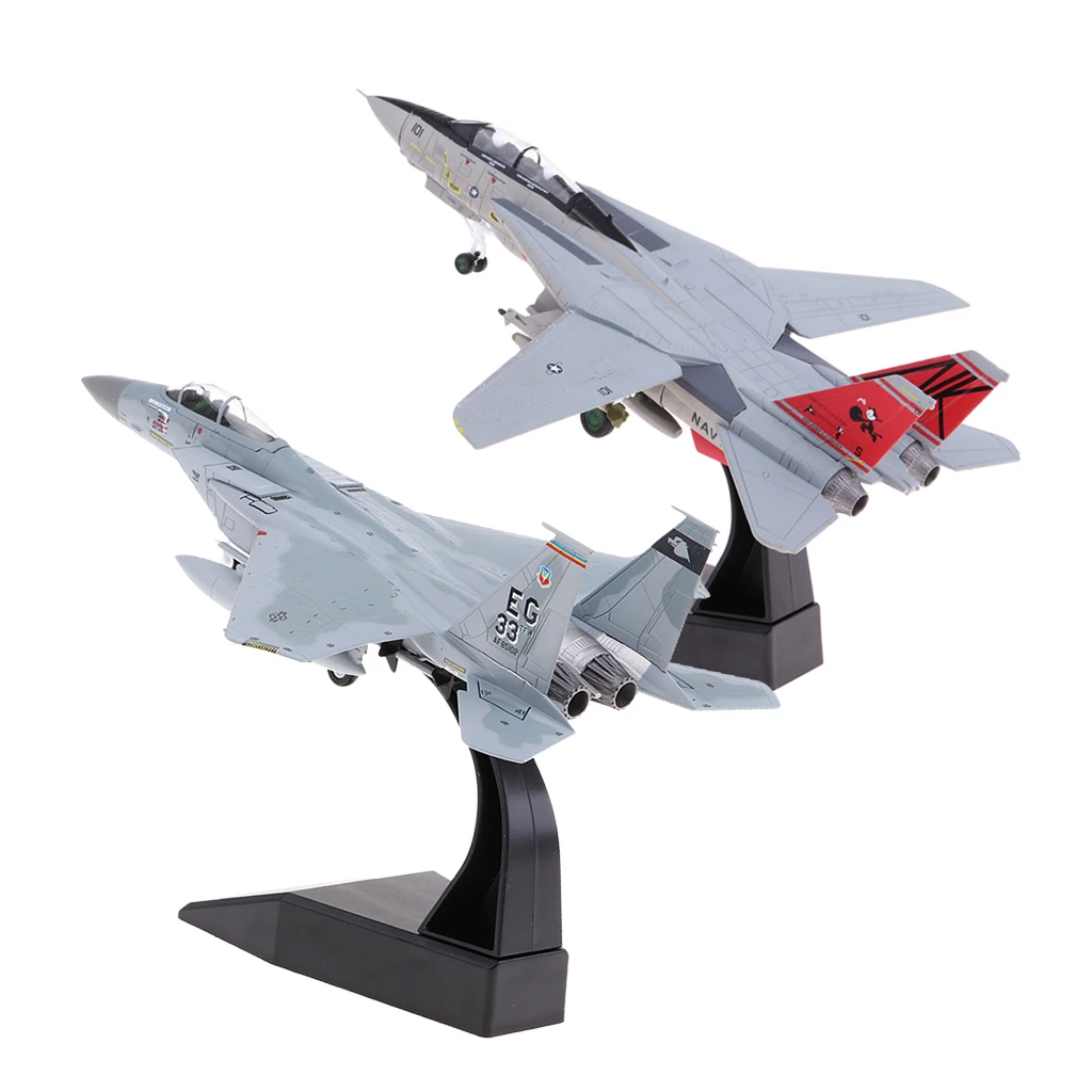 

1:100 US F14 &F15 Aviation Model Airplane Aircraft Fighter Diecast Plane Toy