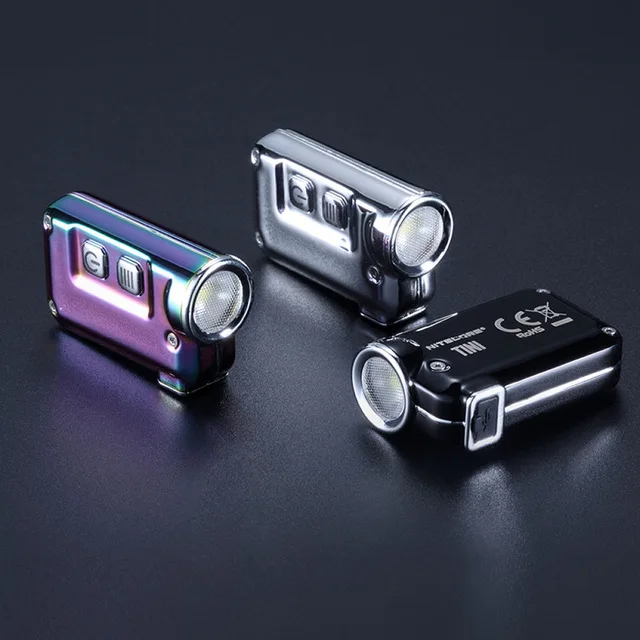 Новый мини брелок NITECORE TINI SS 380 лм из нержавеющей стали с Micro USB|Фонарики и