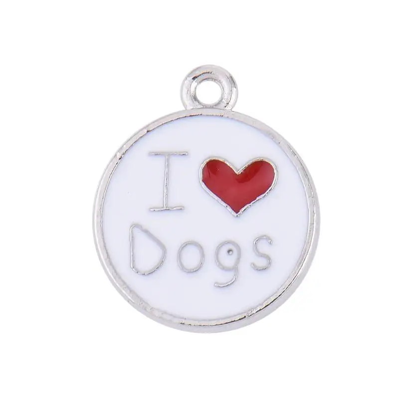 

I Love Dog Dog Brand Cute Metal Durable Medal Style Pet Decorative Key Jewelry Is Not Easy To Twist And Fade