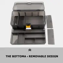 Прочные коробки для рыболовных снастей, пластиковые рыболовные приманки, крючки, коробка для хранения снастей, органайзер, двухсторонний контейнер, съемный чехол