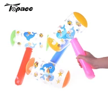 4 шт. горячий милый мультфильм надувной молоток воздушный молоток с колокольчиком Дети взорвать шум чайник игрушки цвет случайный