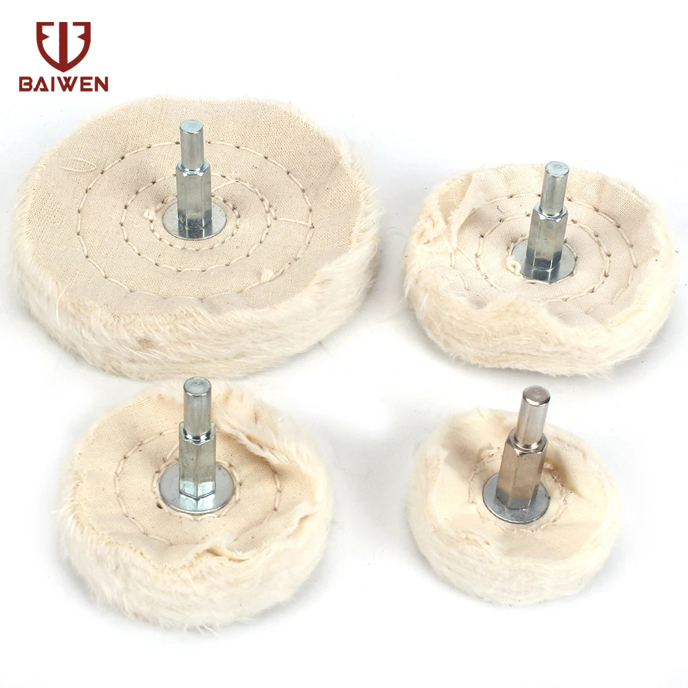 8Pcs Cotton Polishing Wheel For Jewelry Wood Metal Buffing Cone/Column/Mushroom/T-shaped Grinding Head