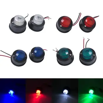 

4-Color 7-LED 12-24V Car Truck Pickup Trailer Round Side Marker Clearance Light Warning Light Modification Decoration