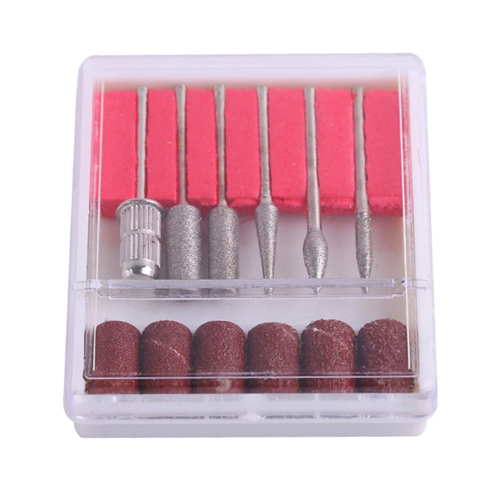 

6pcs Nail Polishing Head Stainless Steel Grinder Accessories Sand Ring Polishing Unloading Grinding Head Manicure Tools