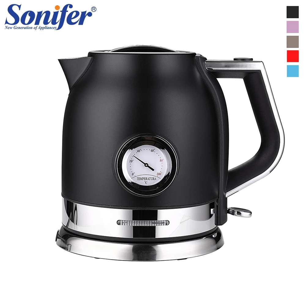 1.8L Colorful 304 Stainless steel Electric Kettle With water temperature meter 1500W Household 220V Quick Heating Electric Boili
