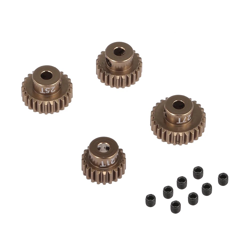 48DP 21T 23T 25T 27T Brush Brushless Motor Pinion Gears Set for 1:10 S CS R31 SCX10 RC Drift Racing Car Off-road Climber Truck 48DP 21T 23T 25T 27T Brush Brushless Motor Pinion Gears Set for 1:10 S CS R31 SCX10 RC Drift Racing Car Off-road Climber Truck