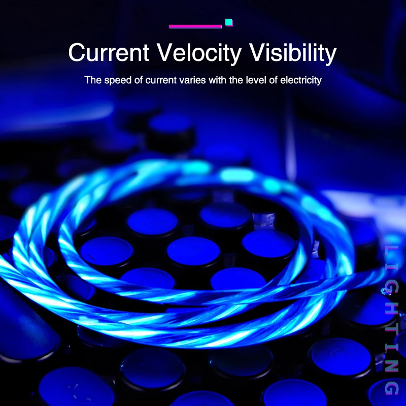 

Summerfish 3A LED Glow Flowing Data USB Charger Micro USB Charging Cable For Huawei Honor Samsung Xiaomi Mi oppo vivo fast cable