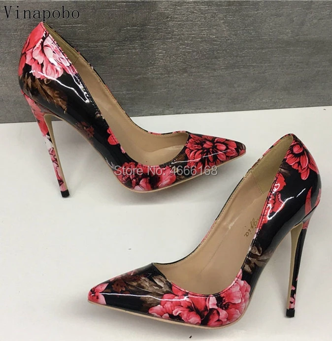 flower print heels