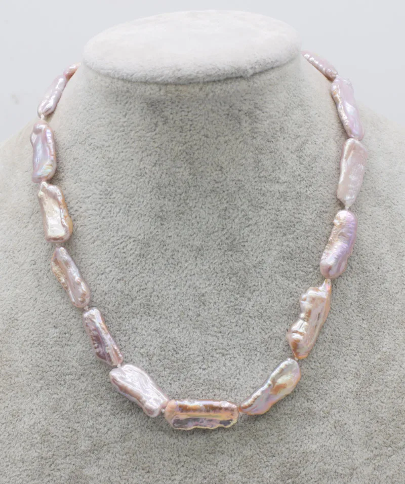 

freshwater pearl purple biwa reborn keshi 20-25mm baroque necklace 18inch wholesale beads nature FPPJ woman 2018