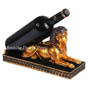 

Egyptian Cat Wine Rack Egyptian Pharaoh Sphinx Wine Rack Christianity Egyptian Pyramid Statue Lucky Cat Home Bar Wedding Decor