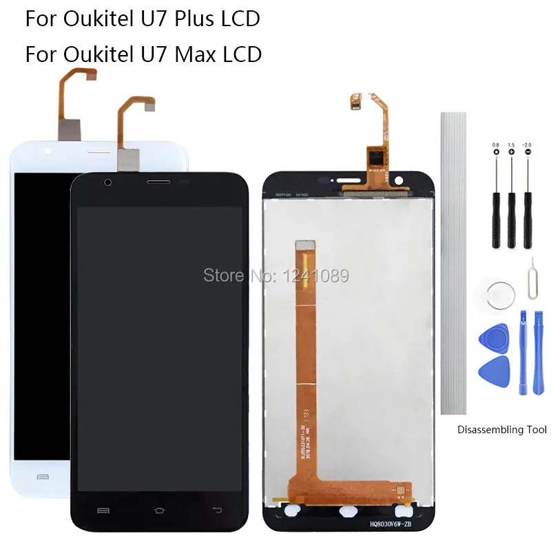 Замена экрана дисплея для Oukitel U7 Plus/U7 max LCD сенсорный экран 5 дюймов черный белый Plus