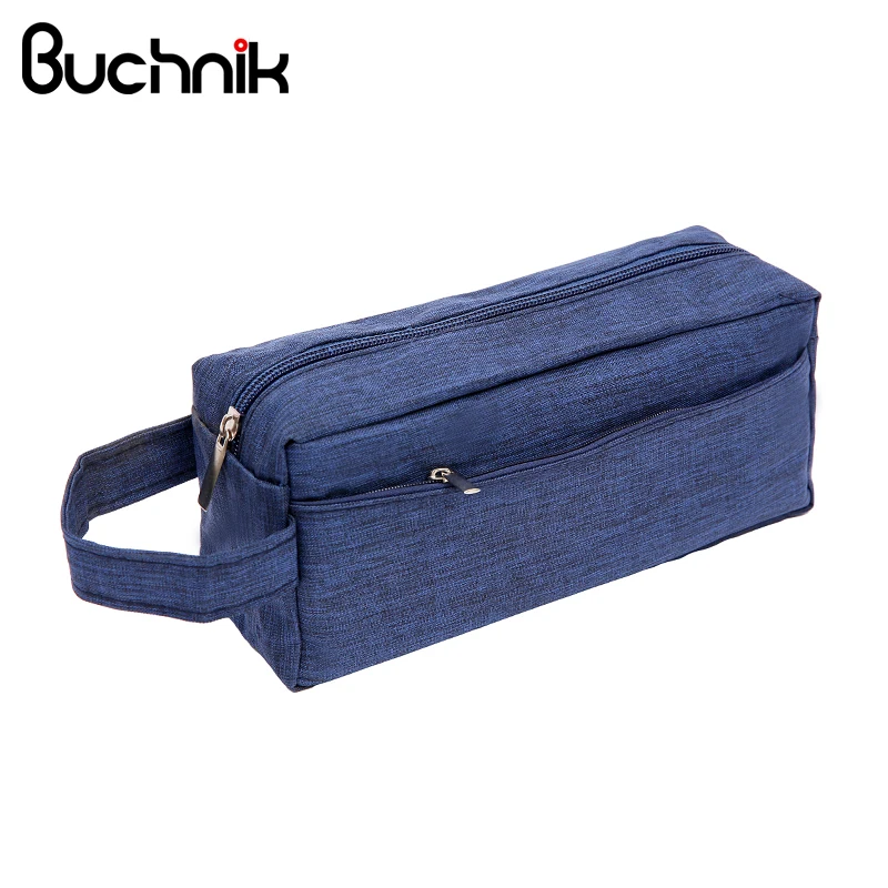 

Leisure Men Cosmetic Bag Side Carry Solid Storage Make Up Pouch Organizer Travel Accesspries Supplies Products Items
