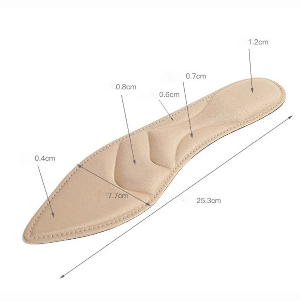 4D Sponge Soft Insole Arch Support High Heels Shoes Pad Comfort Cushion Inserts Ladies Sandals Black Gray Insoles Pink