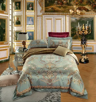 

4/6 Pieces King Queen size Europe Luxury Bohemia Mandala Bedding Egyptian Cotton Silky Duvet cover Bed sheet set Pillowcases 41