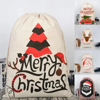

Large Capacity Santa Sack Drawstring Bag Christmas Gift Candy Stockings Bag