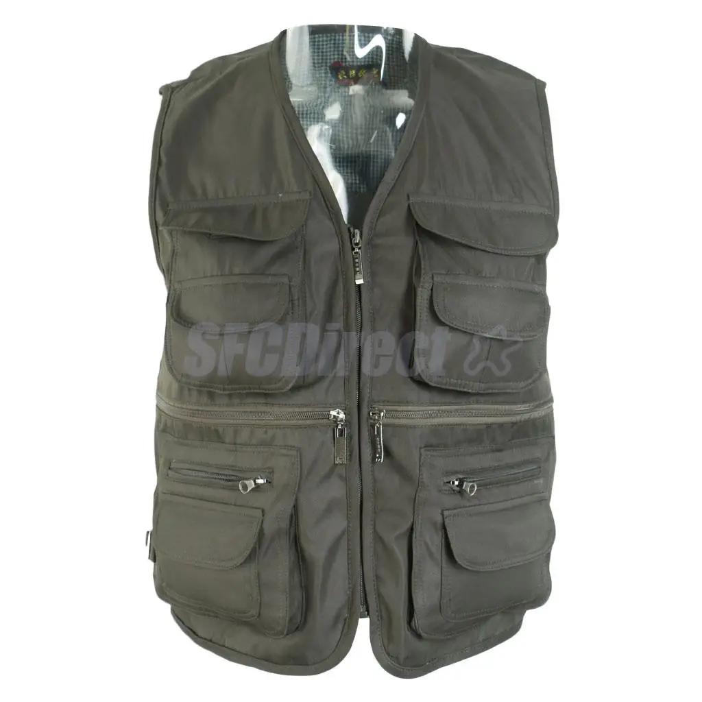

Men Fly Fishing Vest Hunting Vest Outdoor Vest Multi-Pocket Vest Quick-Dry Jacket