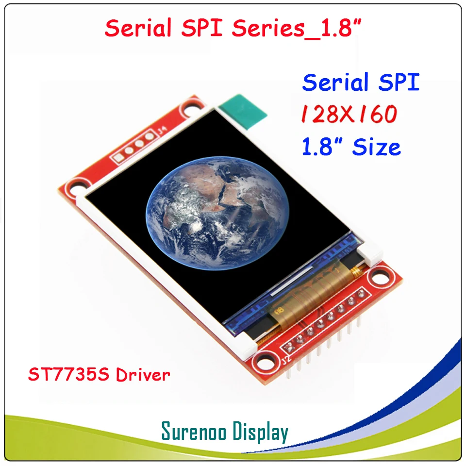 

1.8 inch 128*160 SPI Serial TFT LCD Module Display Screen Driver IC ST7735S for MCU Without Touch Panel