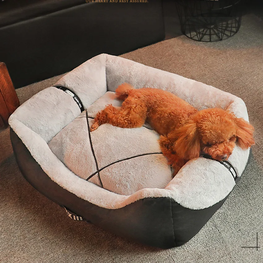 Мягкие кровати для собак, теплый флисовый диван для маленьких собак, большая кровать для собак, золотистый ретривер, товары для питомцев хаски, размеры от XS до M