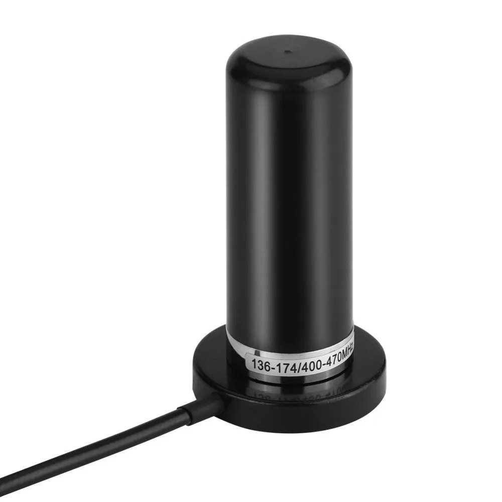 

SOONHUA Universal Short Auto FM Radio Antenna N2RS VHF UHF Dual Band Antenna With Magnetic Mount Base 3m Cable Aerial
