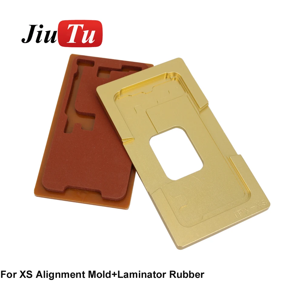 2 pcs/set Fast Shipping Glass with Frame LCD Alignment Mould With Lamination Rubber For iPhone X/XS/Xs Max Repair