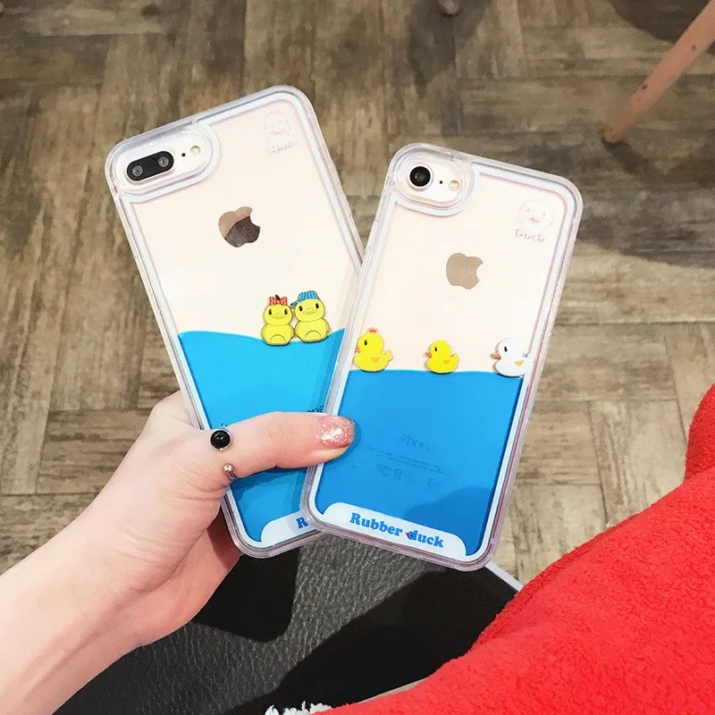 Luxury Liquid Quicksand TPU All Inclusive Soft Edge For Iphone 6 6s Plus Cartoon Animal For IPhone 7 8 Plus X Phone Back Case