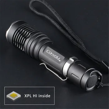 

Convoy M2 XP-L HI LED 7135*8 Driver Flashlight Tactical Aluminum Alloy Smooth Reflector 18650 Battery Outdoor Portable Torches