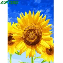 AZQSD DIY Краска по номерам краска Подсолнух Холст Картина Ручная Краска ed масляная краска ing sky украшение дома SZYH6237