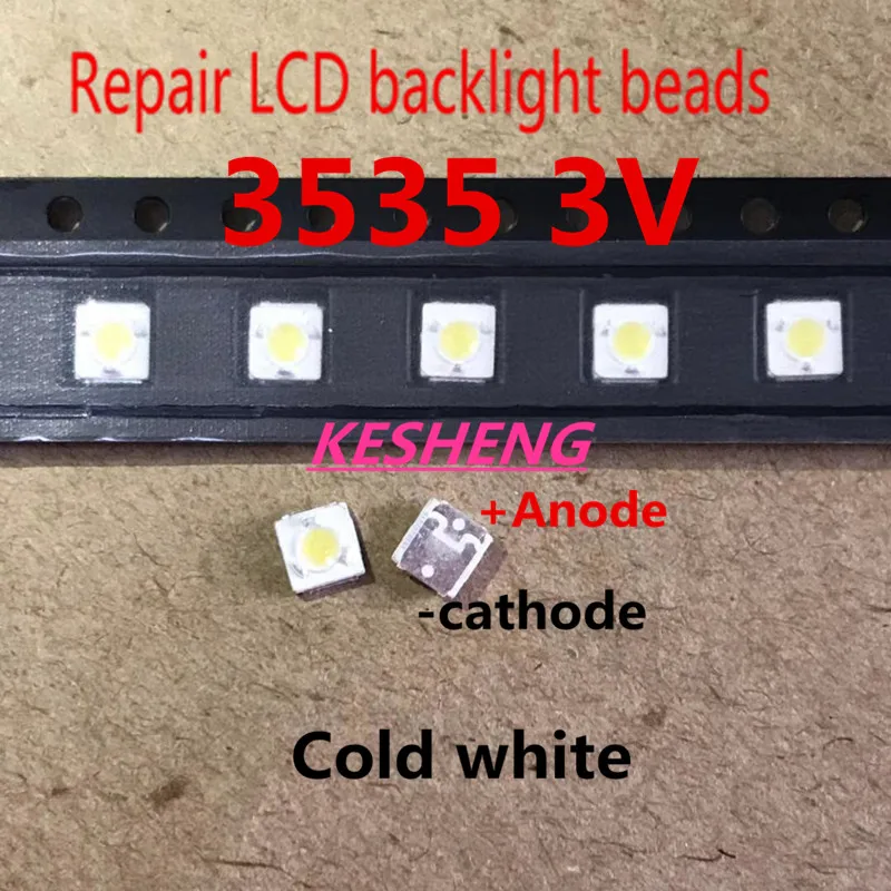 LUMEN светодиодный SMD 3535 3537 3 V 1 W bianco Freddo Per La TV Retroilluminazione Lampada perline A127CECEBUP8C 6078 3D 500