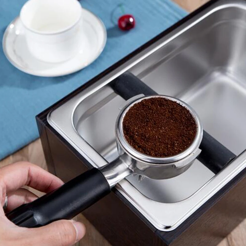 

Stainless Steel Espresso Coffee Knocking Box Container Coffee Grounds Barrel Coffee Accessories, Coffee Knocking Box Container