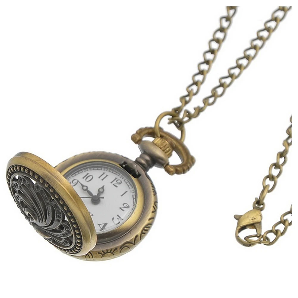 

Retro peacock Necklace Pocket Watch Bronze