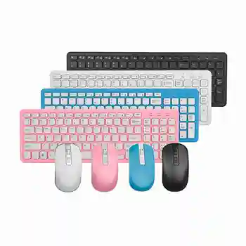 

2.4G Optical Wireless Keyboard Mouse Kit Wireless Mouse Usb Receiver Combo For Macbook Pc Laptop Portable Ultra Thin Office Su
