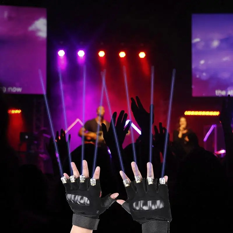 

1Pcs Green Laser Gloves Dancing Stage Show Light With 4 Pcs Lasers And LED Palm Light For DJ Club/Party/Bars