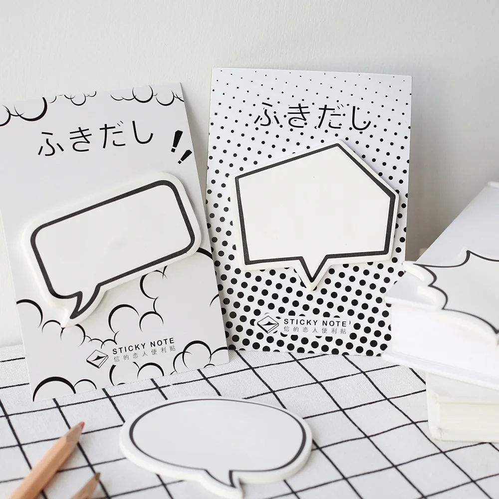

SIXONE Leave A Message Remember Sticky Note Student Creative Memo Pad Originality Japanese Lovely Bubble Dialog Box