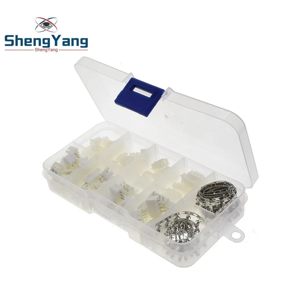 

250pcs/lot 50Sets/box kit 2.54mm XH2.54 2p 3p 4 pin Connector plug + straight needle + terminal socket Header wire Adaptor Y A S