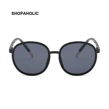 Круглые Солнцезащитные очки женские брендовые дизайнерские овальные негабаритные Солнцезащитные очки женские ретро черные очки UV400